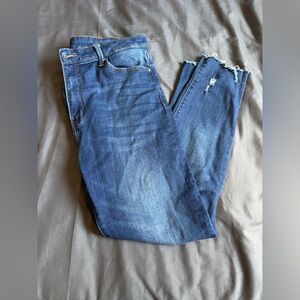 Distressed Blue Denim Jeans